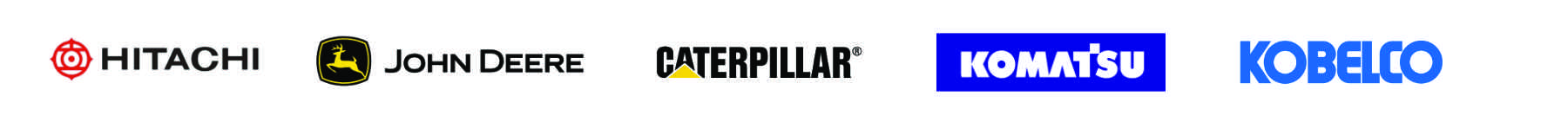 Brands of excavators that we provide hydraulic parts for